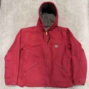 Carhartt Sierra Jacket Sherpa Lined Womens Large WJ141 624 Crab Apple